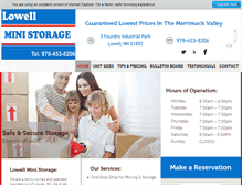 Tablet Screenshot of lowellministorage.com